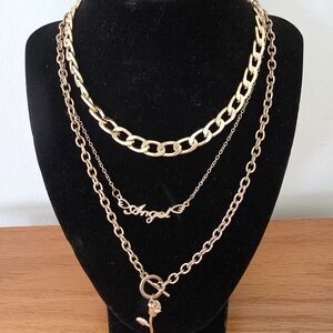 Gold Layered Necklace Set